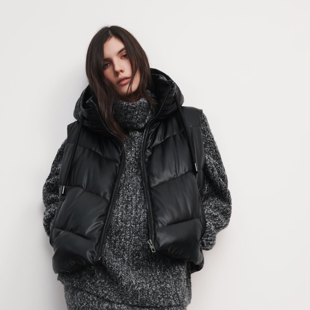 Zara faux leather vest!